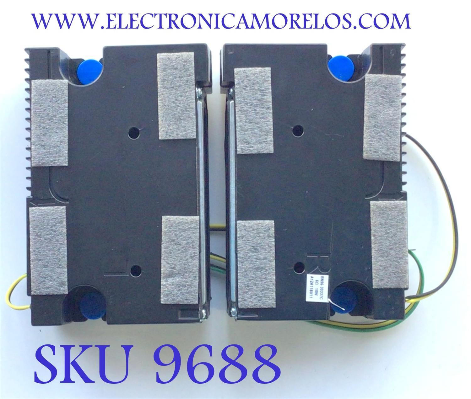 KIT DE BOCINAS PARA TV SAMSUNG (2 PZ) / NUMERO DE PARTE BN96-30337C / 6Ω 10W / A12A11SV11 / PANEL CY-JM040BGNV4H / MODELO UN40N5200AFXZA DA02	